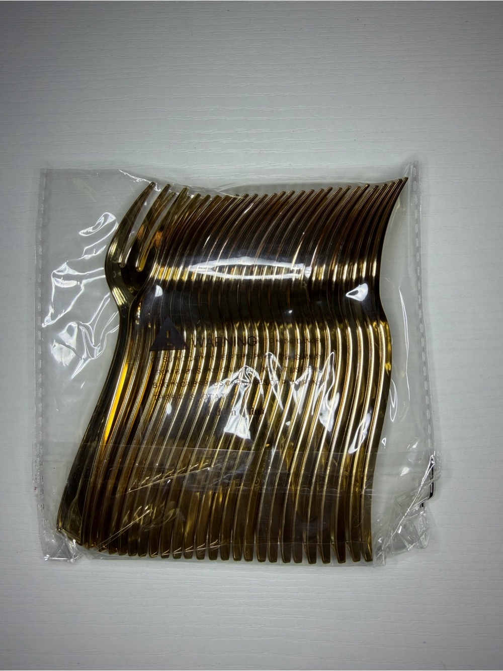 Appetizer/Dessert Plastic Mini Forks - Gold